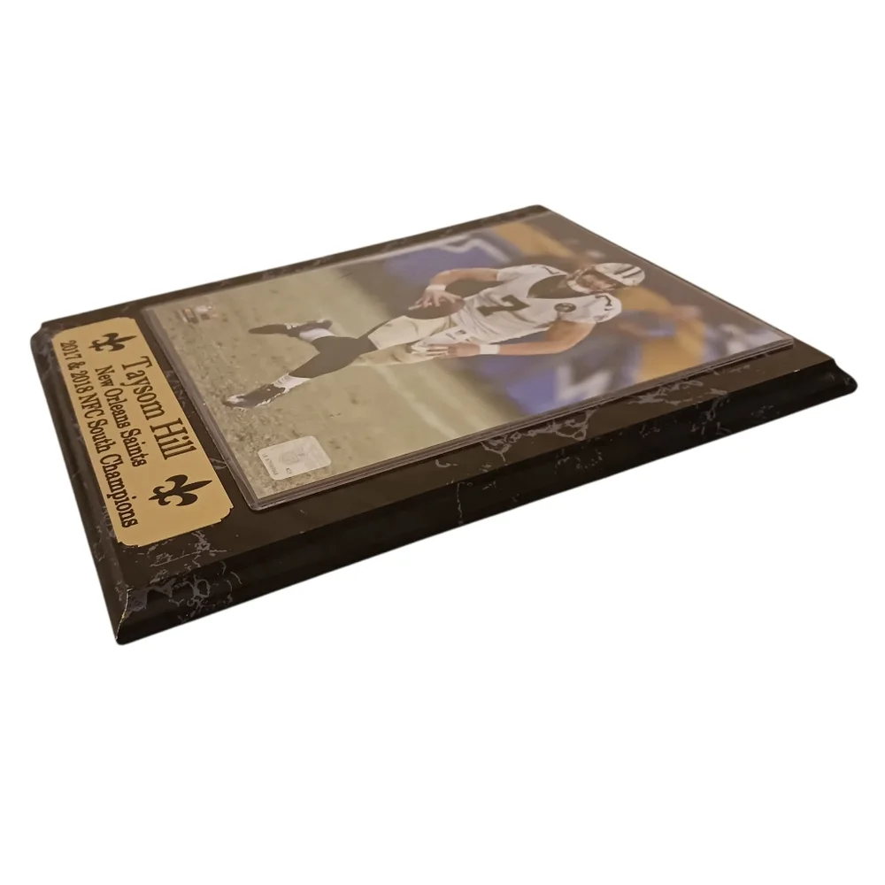 17/'18 NFC South Champions New Orleans Saints #7 Taysom Hill Card Plaque